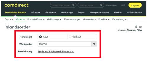 aktie auswaehlen aktie auswaehlen